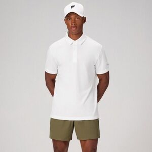 NWT Fabletics 24/7 Classic White Polo Shirt, Large